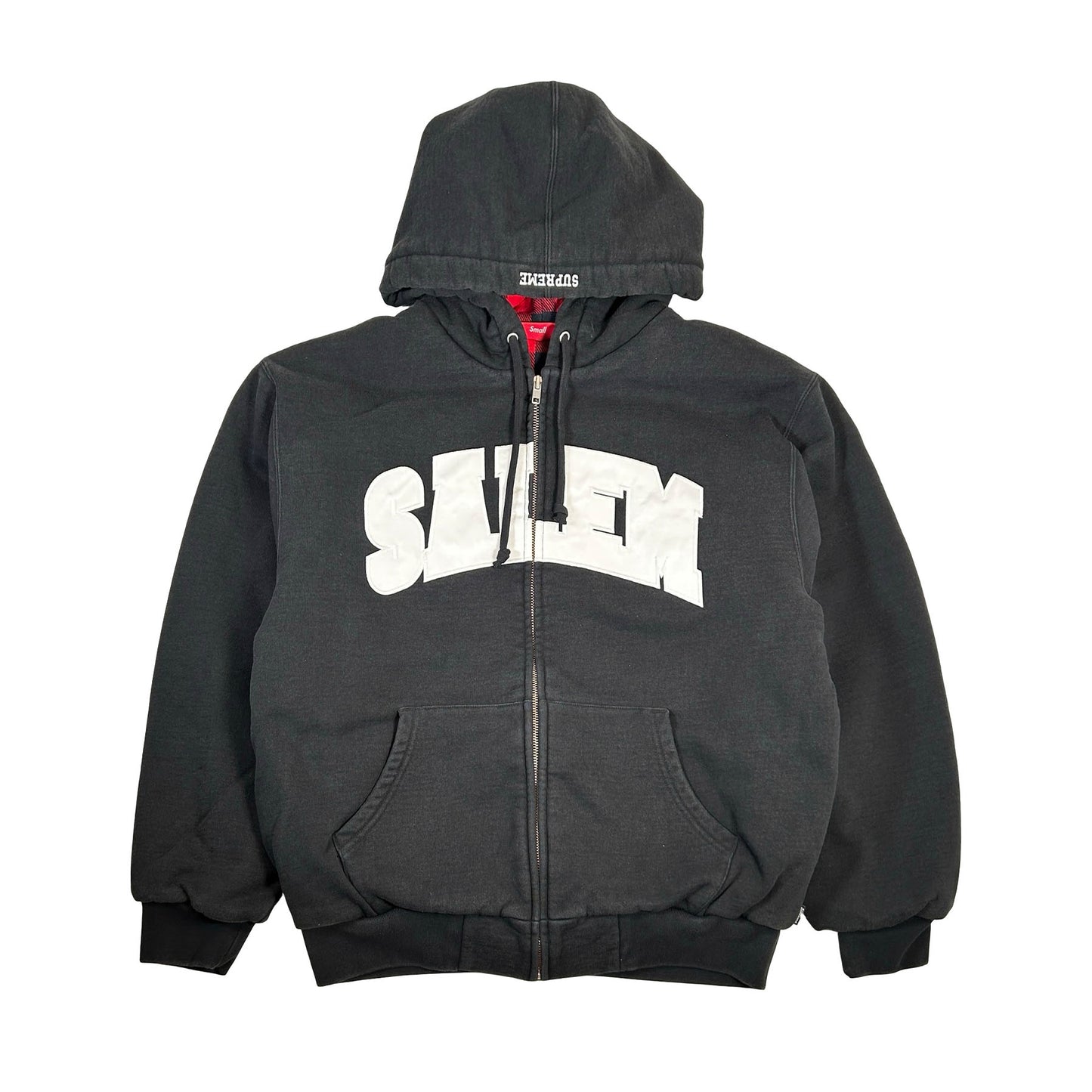 Supreme SALEM Zip Up Hooded Sweatshirt Black [USED] - S (Used)