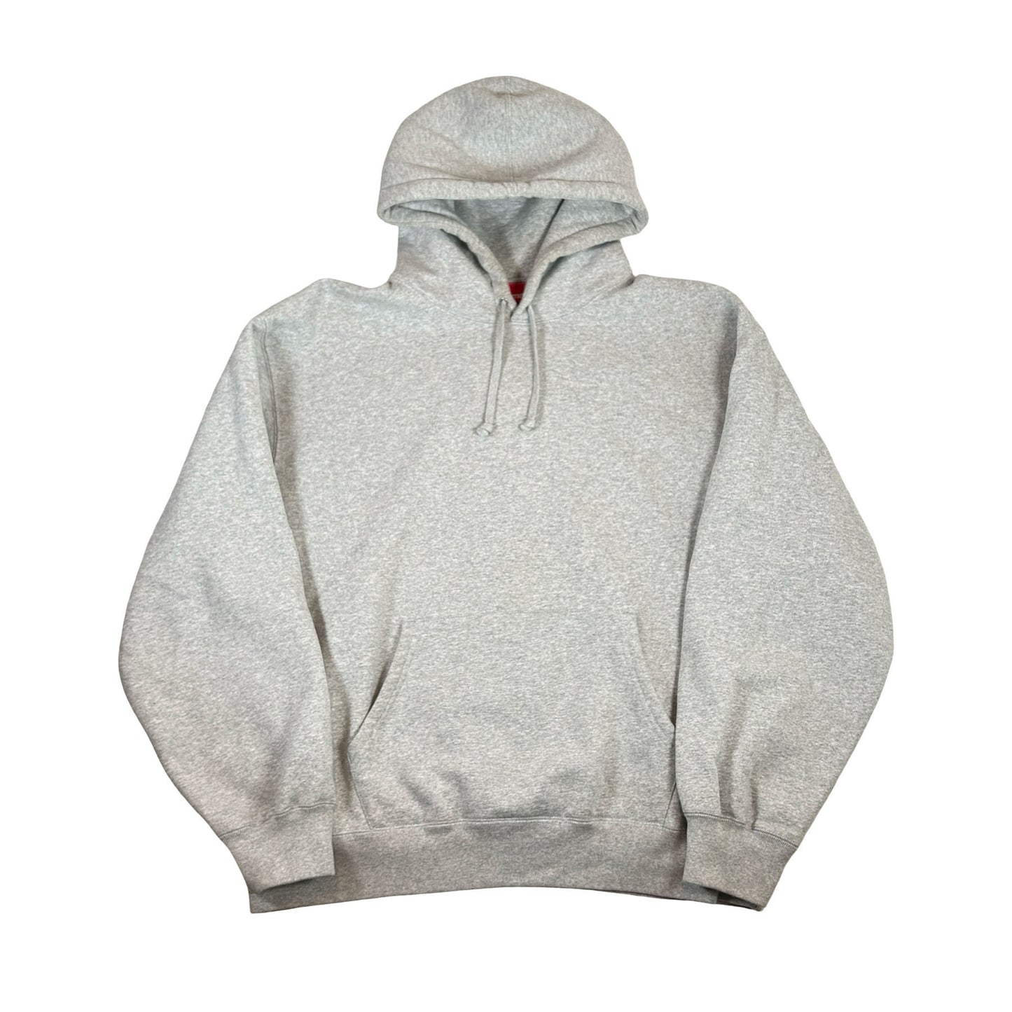 Supreme Satin Applique Hooded Sweatshirt (SS26) Heather Grey [USED] - L (Used)