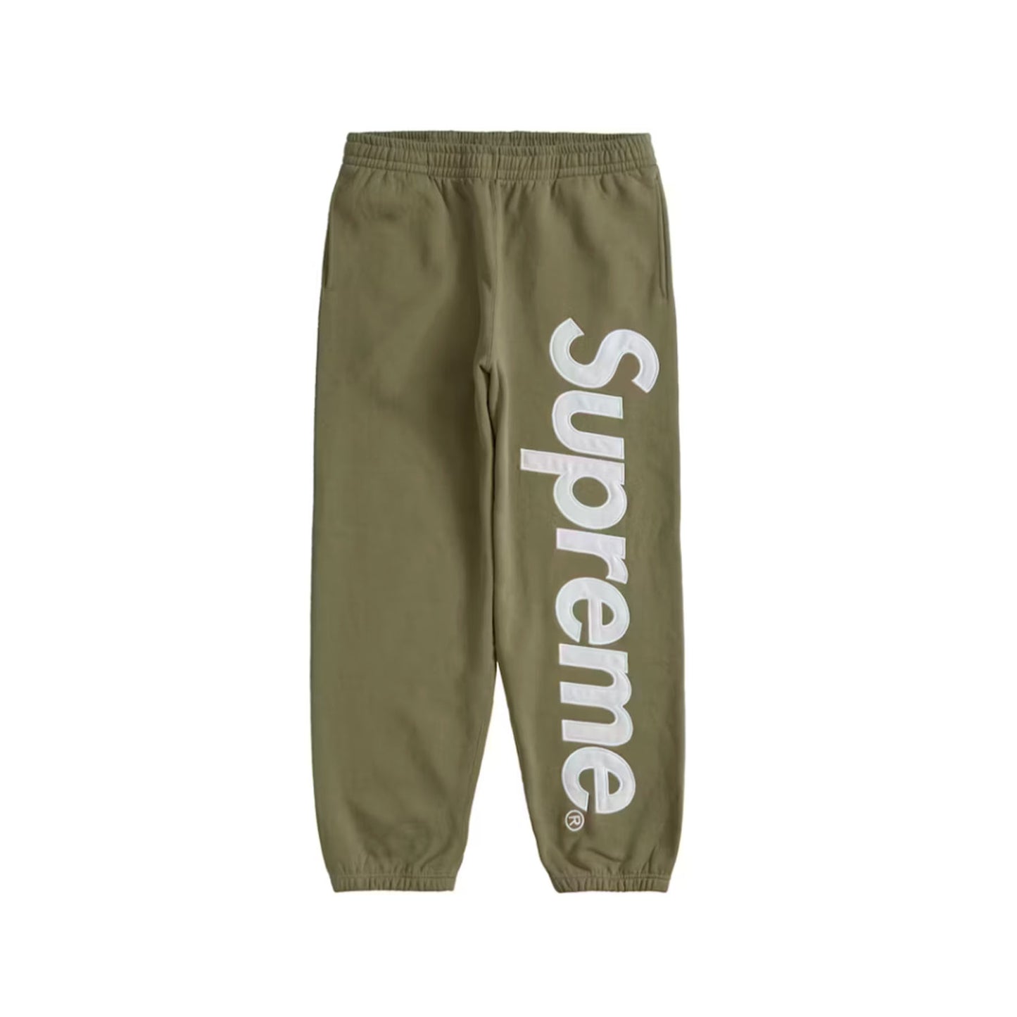 Supreme Satin Appliqué Sweatpant (FW23) Light Olive [USED] - S (Used)
