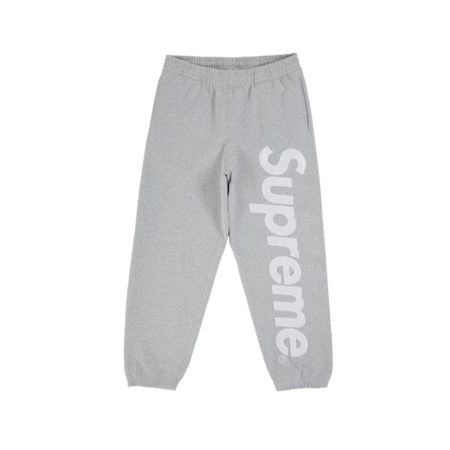 Supreme Satin Applique Sweatpant (SS26) Heather Grey