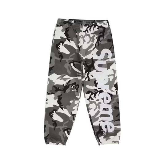 Supreme Satin Applique Sweatpant (SS26) Snow Camo