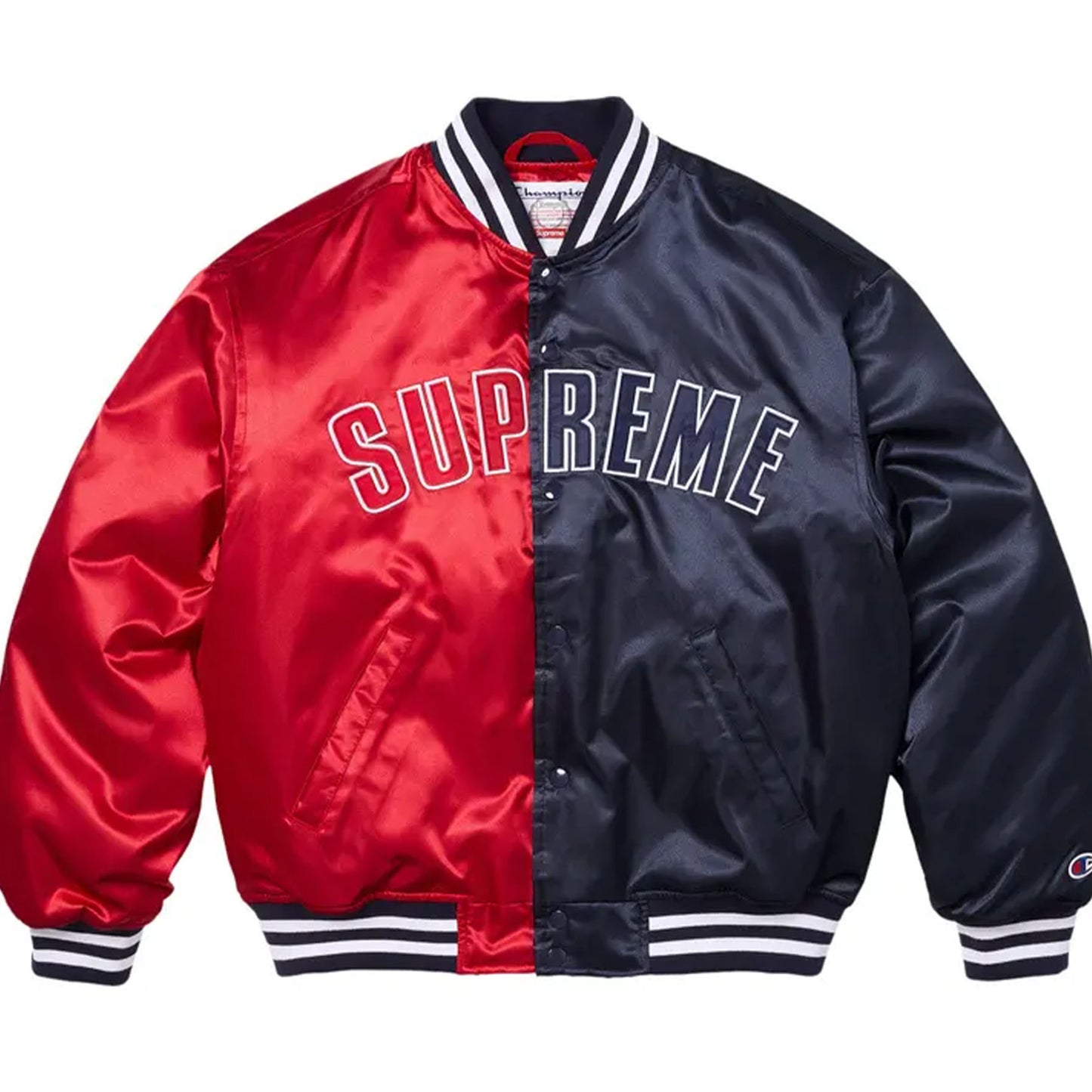 Supreme Champion Satin Varsity Jacket Red [USED] - XL (Used)