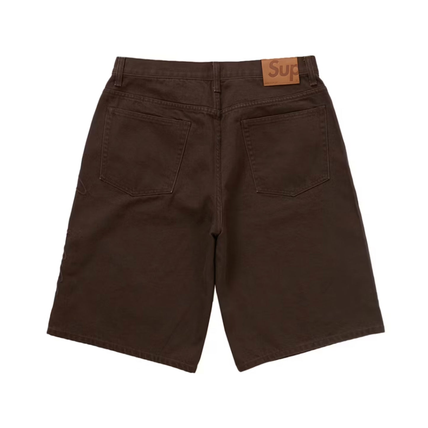 Supreme Script Baggy Denim Short Brown [USED] - 32 (Used)