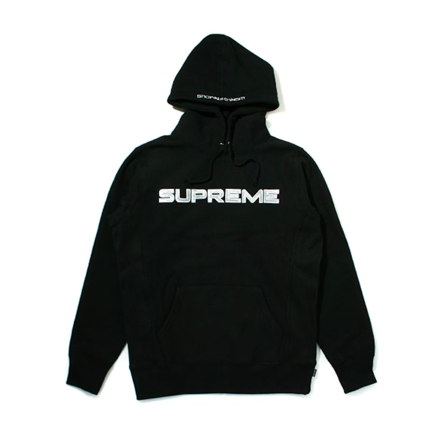 Supreme Sequin Logo Hooded Sweatshirt Black