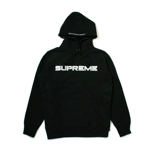 Supreme Sequin Logo Hooded Sweatshirt Black