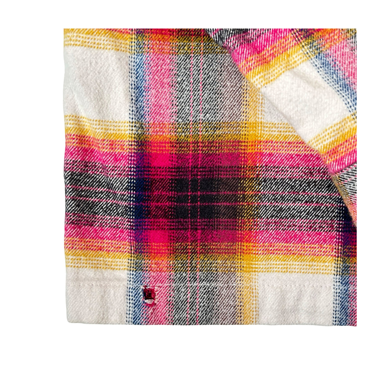 Supreme Shadow Plaid Flannel Zip Up Shirt (SS24) White [USED] - M (Used)