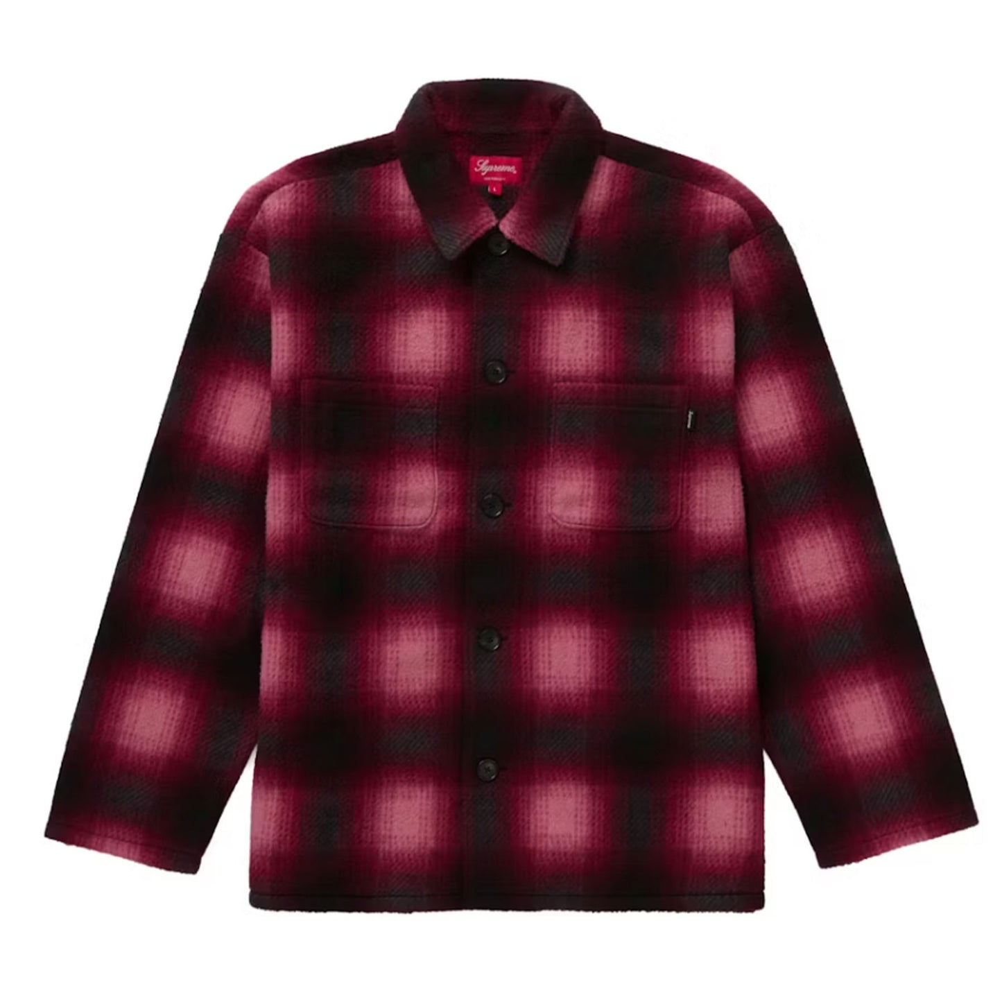 Supreme Shadow Plaid Fleece Shirt Red [USED] - S (Used)