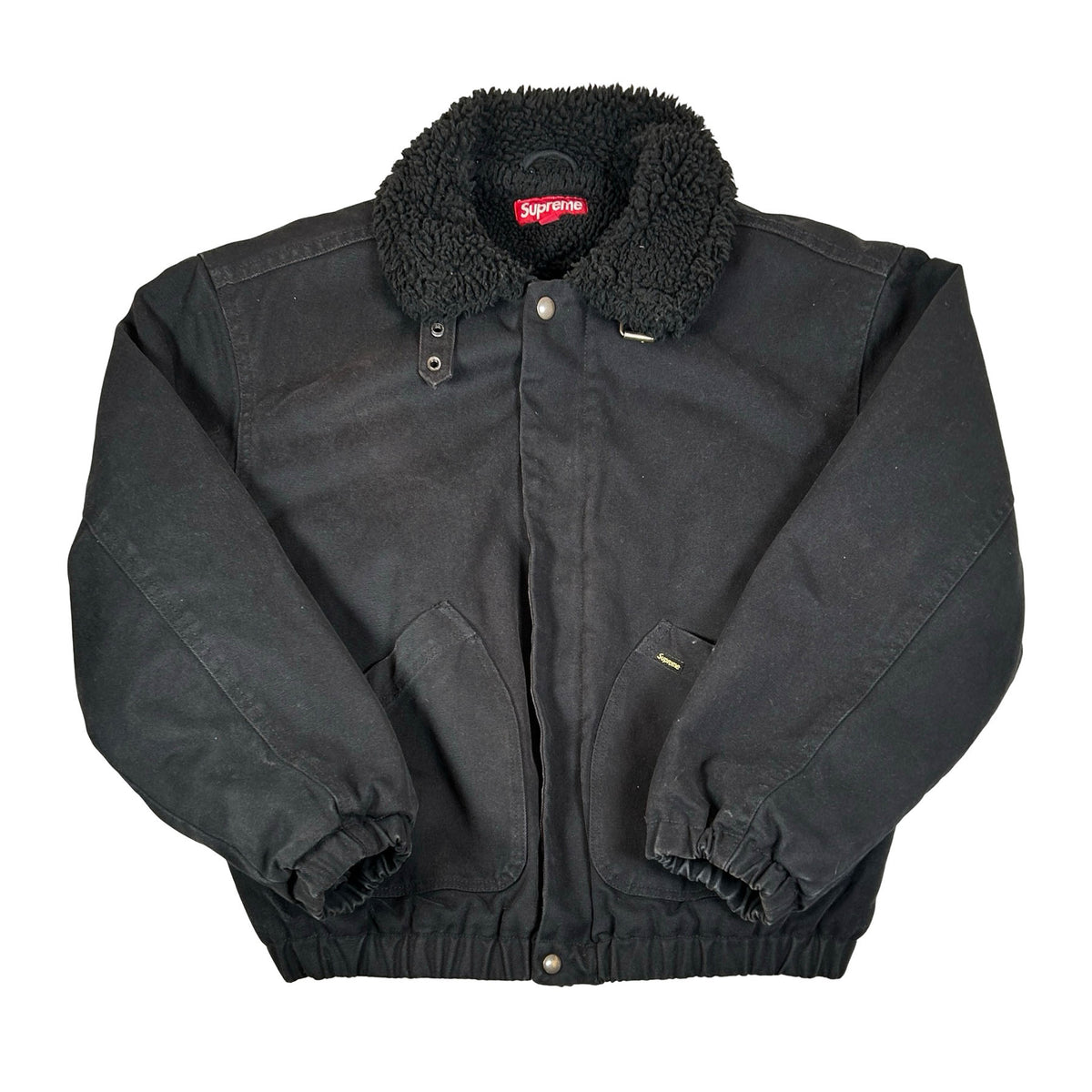 Supreme Faux Shearling Lined Bomber Jacket Black [USED] - M (Used)