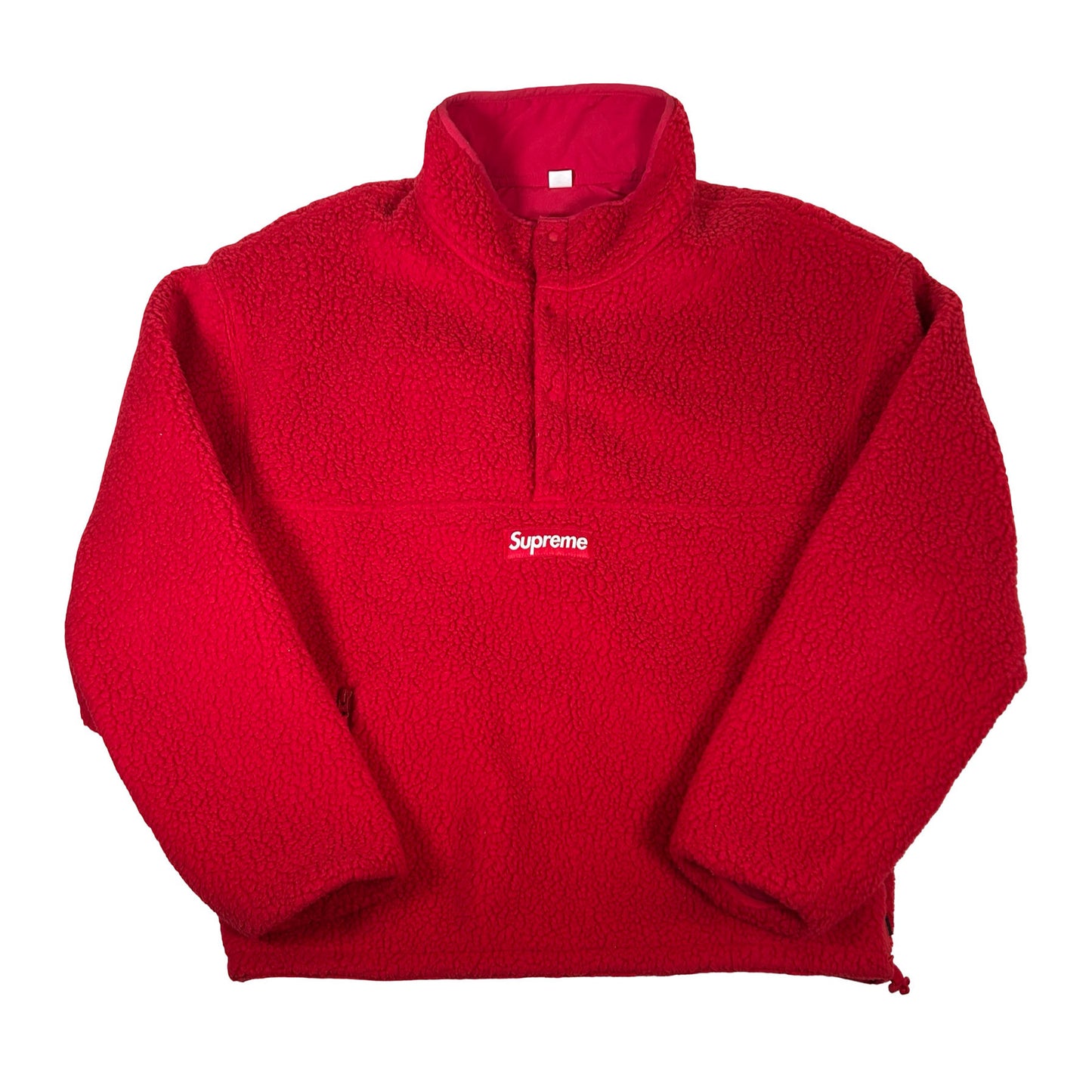 Supreme Polartec Shearling Reversible Pullover Red FW23 [USED] - L (Used)