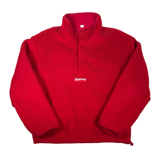 Supreme Polartec Shearling Reversible Pullover Red FW23 [USED] - L (Used)