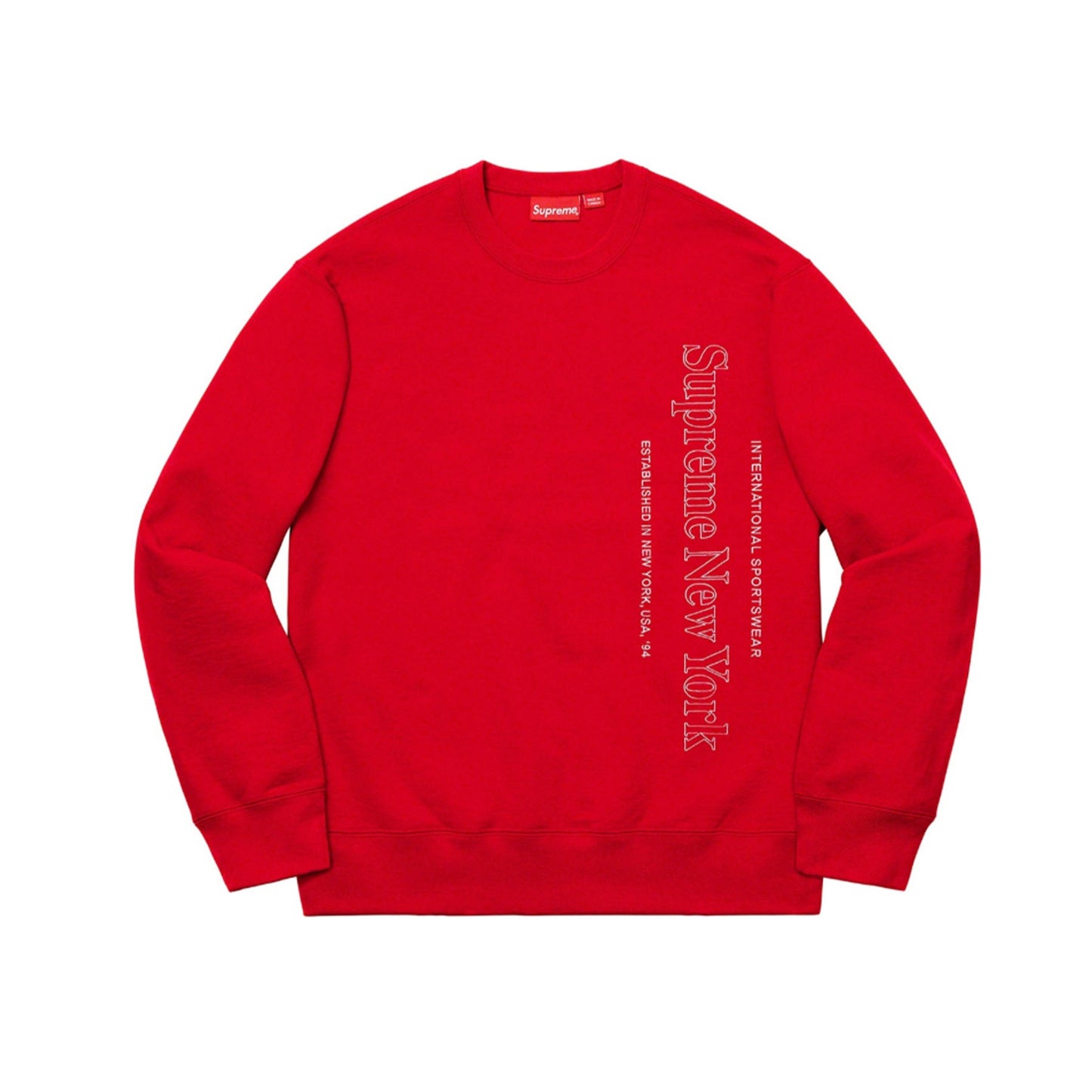 Supreme Side Logo Crewneck Red [USED] - L (Used)