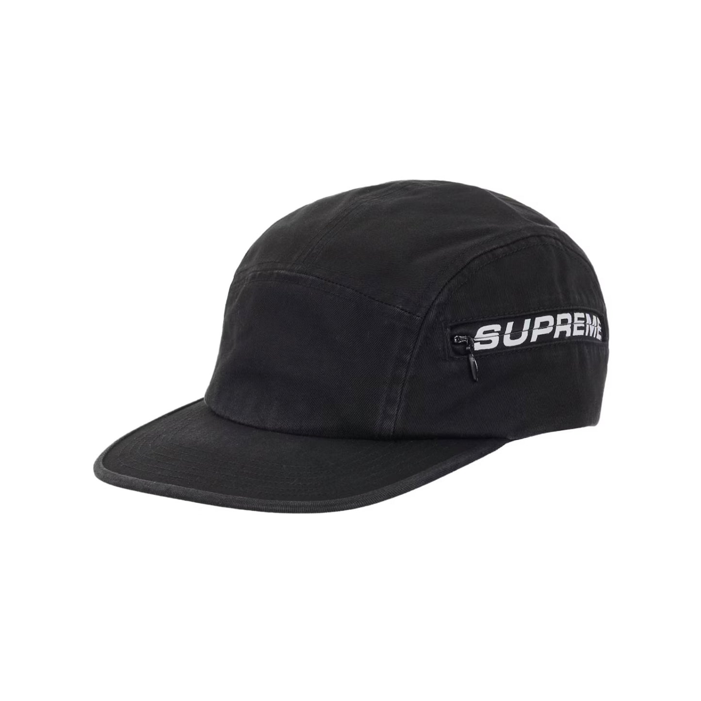 Supreme Side Zip Camp Cap (SS26) Black