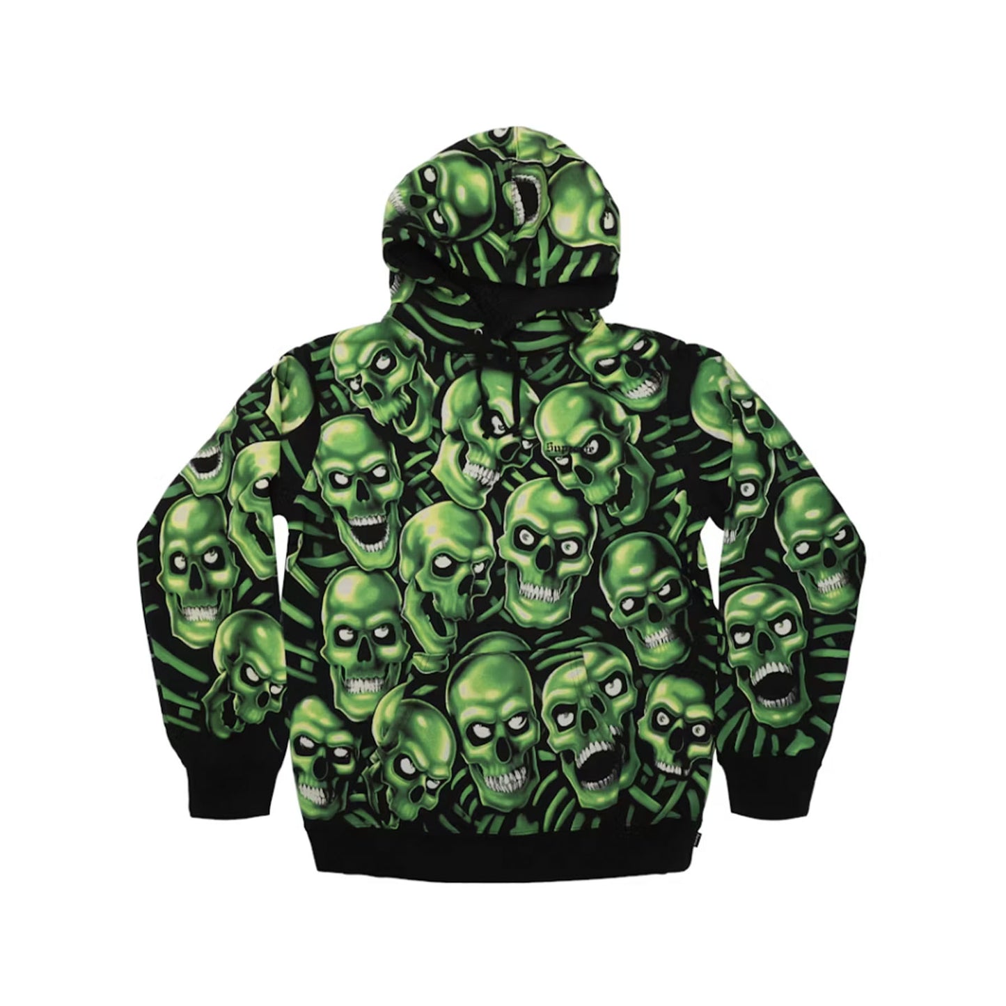 Supreme Skull Pile Hooded Sweatshirt Green [USED] - L (Used)