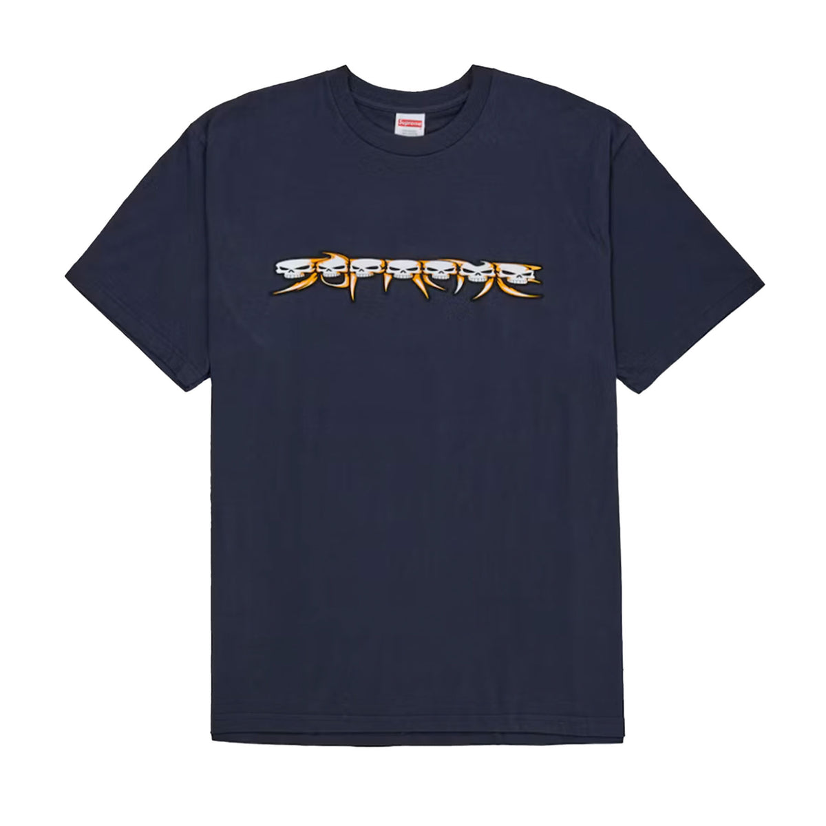 Supreme Skulls Spellout Tee Navy