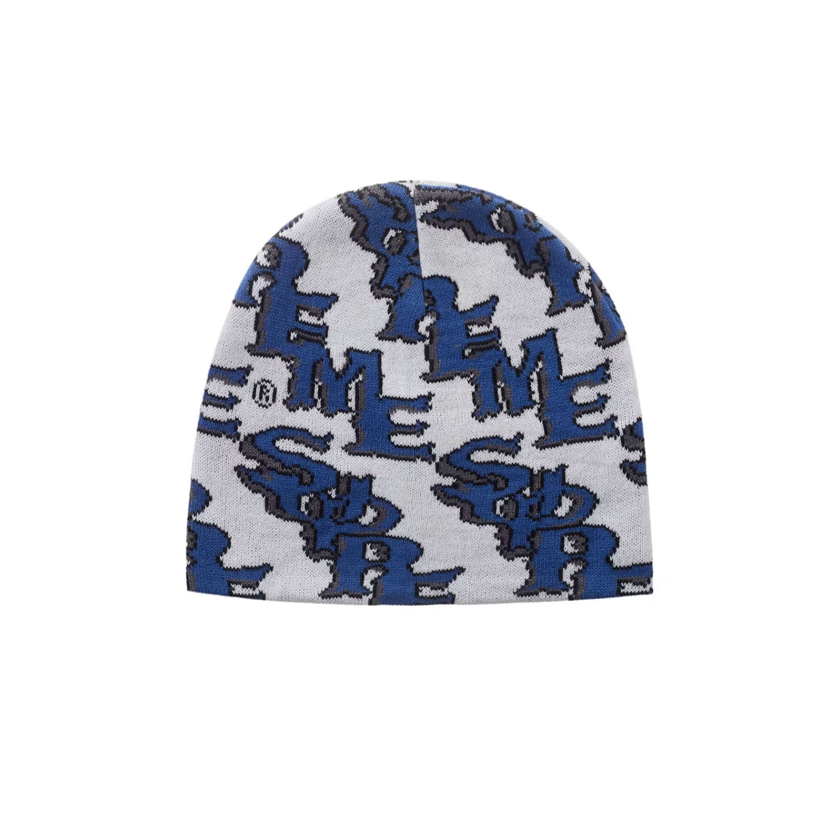 Supreme Slanted Gothic Outline Beanie White/Blue