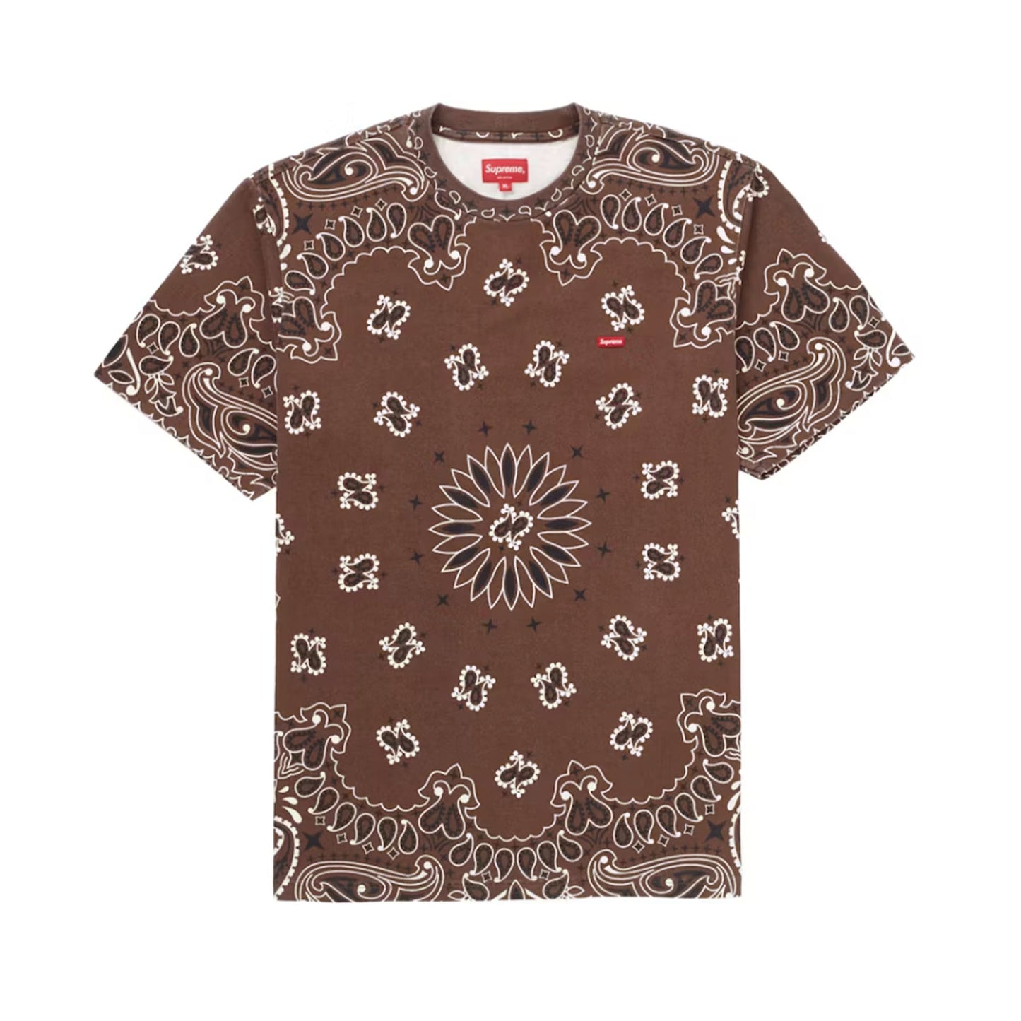 Supreme Small Box Tee Brown Bandana