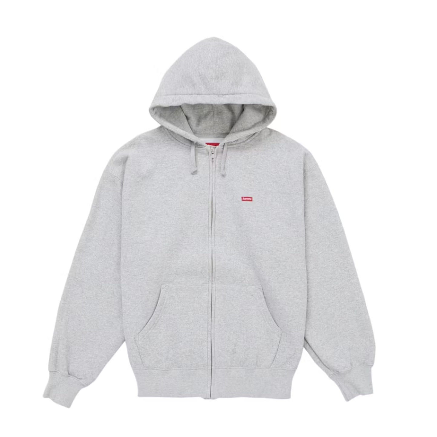 Supreme Small Box Zip Up Hooded Sweatshirt (FW25) Heather Grey [USED] - M (Used)