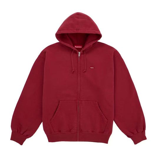 Supreme Small Box Zip Up Sweatshirt (SS26) Dark Red