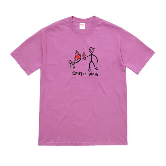 Supreme Spitfire Cat T-shirt Light Purple [USED] - L (Used)
