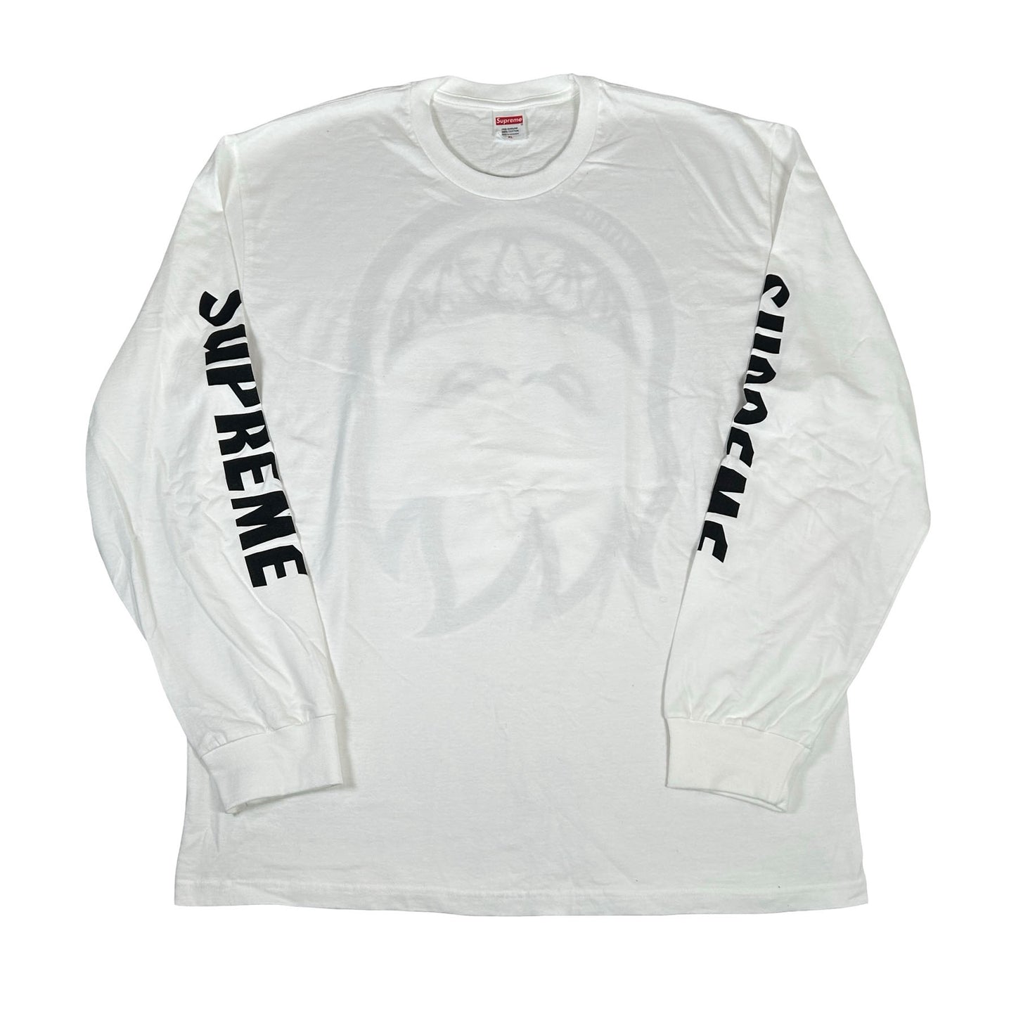 Supreme Spitfire Bighead L/S Tee White [USED] - XL (Used)