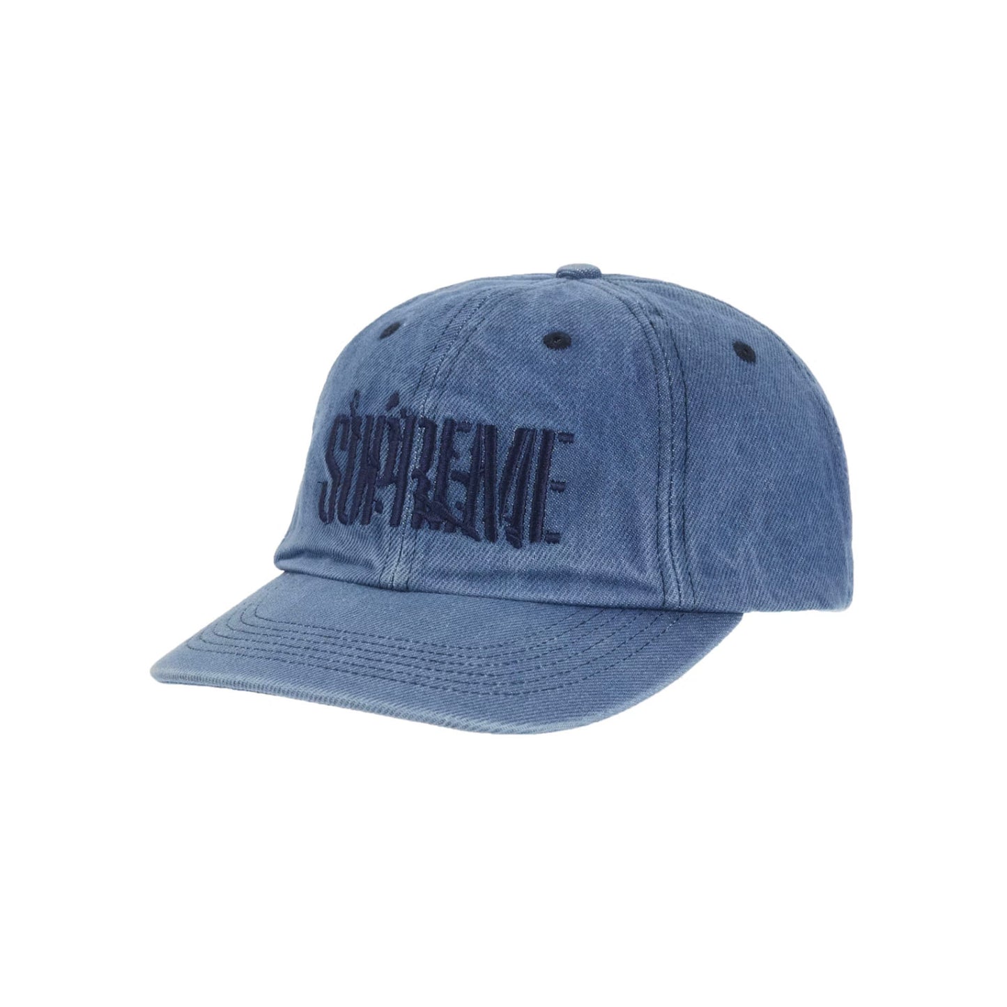 Supreme Splatter 6-Panel Blue Denim