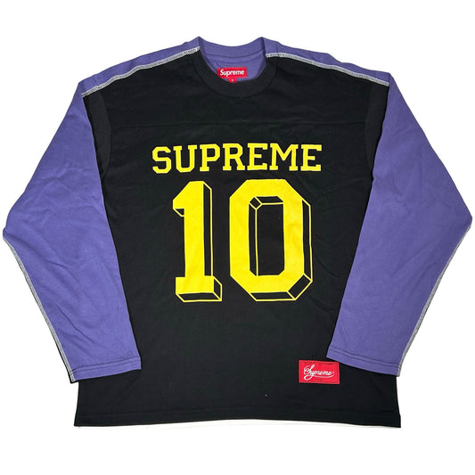 Supreme Split L/S Football Top Black [USED] - M (Used)
