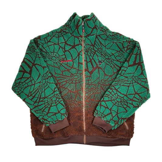 Supreme Spyder Web Polar Fleece Jacket Brown [USED] - XL (Used)