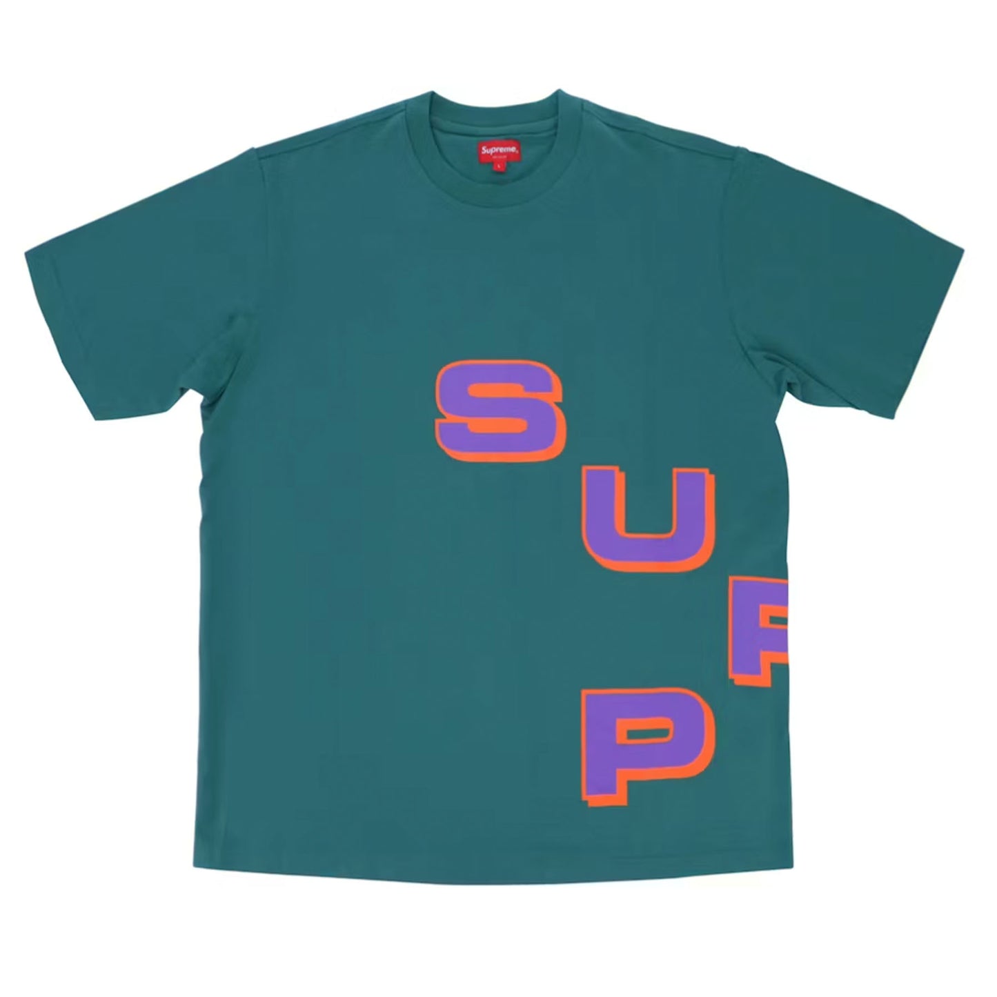 Supreme Stagger Tee Teal [USED] - L (Used)