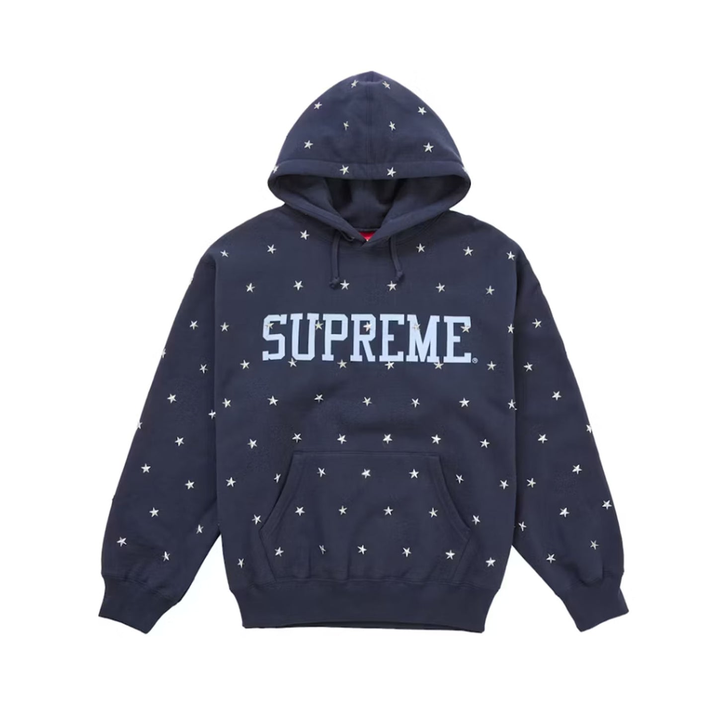 Supreme Stars Studded Hooded Sweatshirt Navy [USED] - XL (Used)