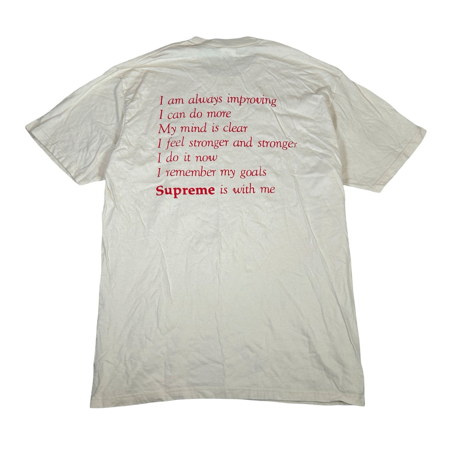 Supreme Stay Positive Tee Natural [USED] - L (Used)