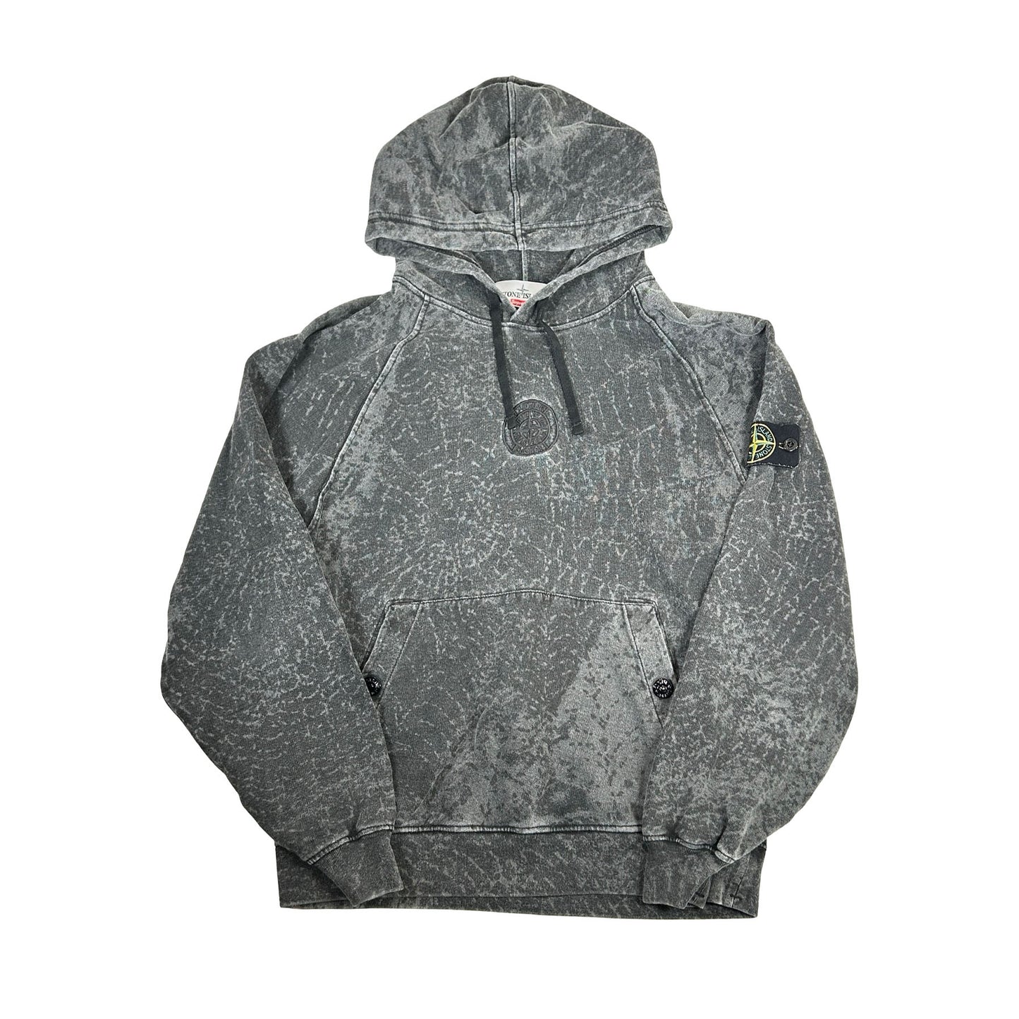 Supreme Stone Island Hooded Sweatshirt (FW23) Black [USED] - M (Used)