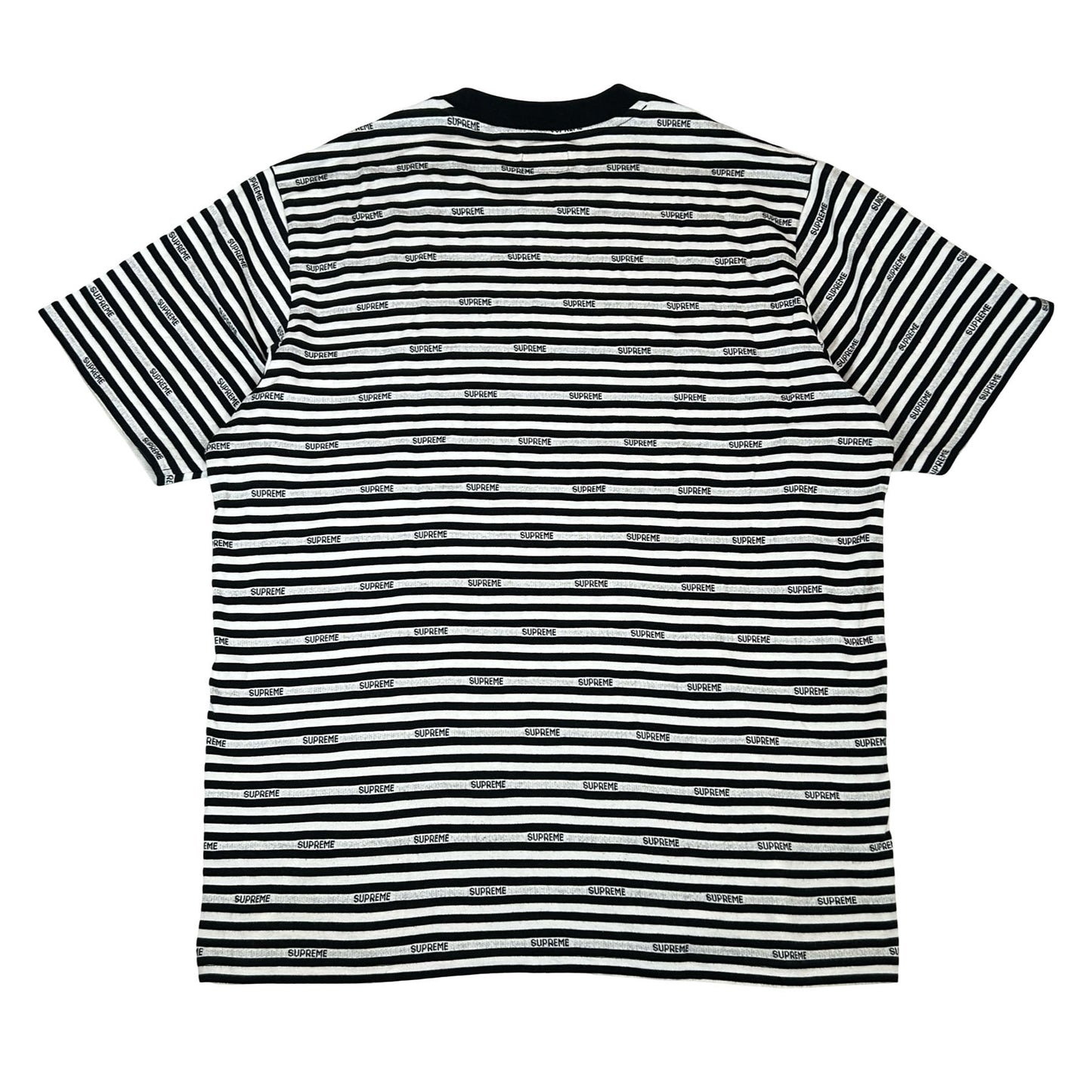 Supreme Logo Stripe S/S Top Black [USED] - L (Used)