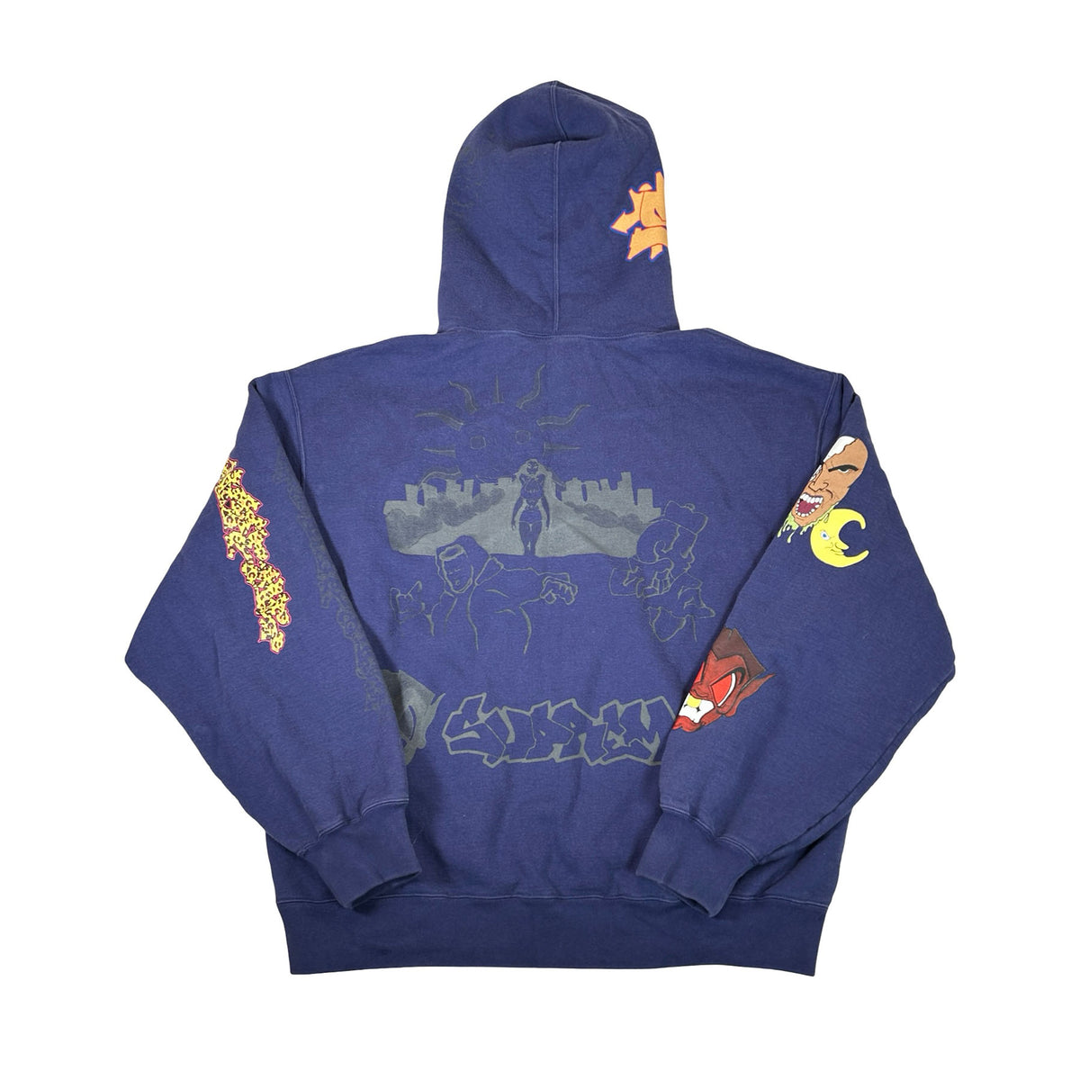 Supreme Sunrise Hooded Sweatshirt Washed Navy [USED] - XL (USED)