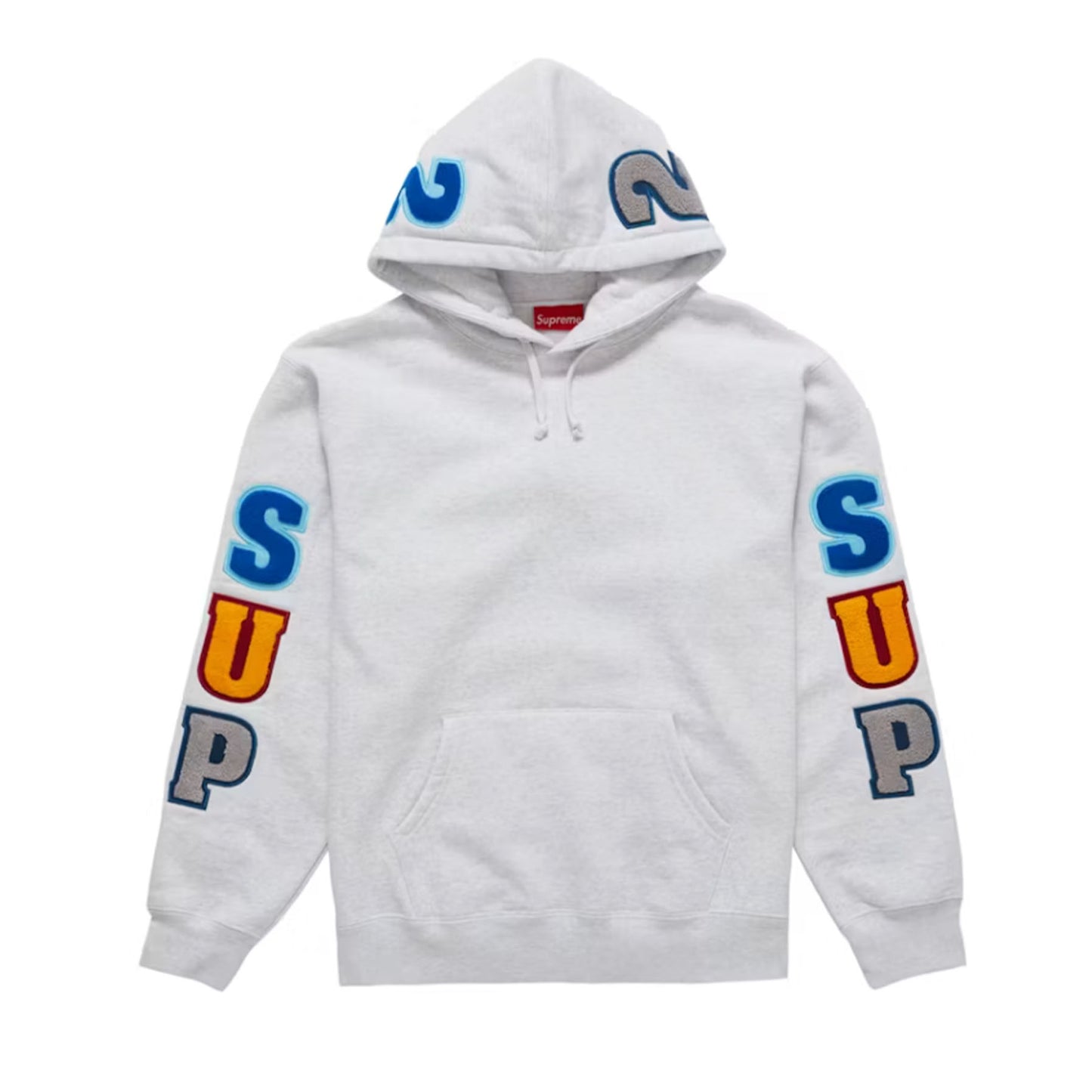 Supreme Team Chenille Hooded Sweatshirt Ash Grey [USED] - L (Used)