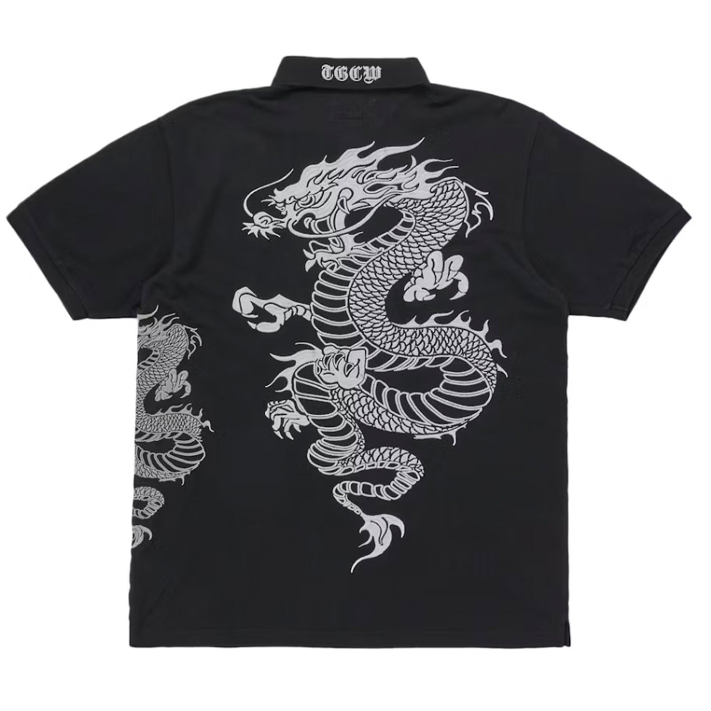 Supreme The Great China Wall Dragon Polo Black [USED] - S (Used)