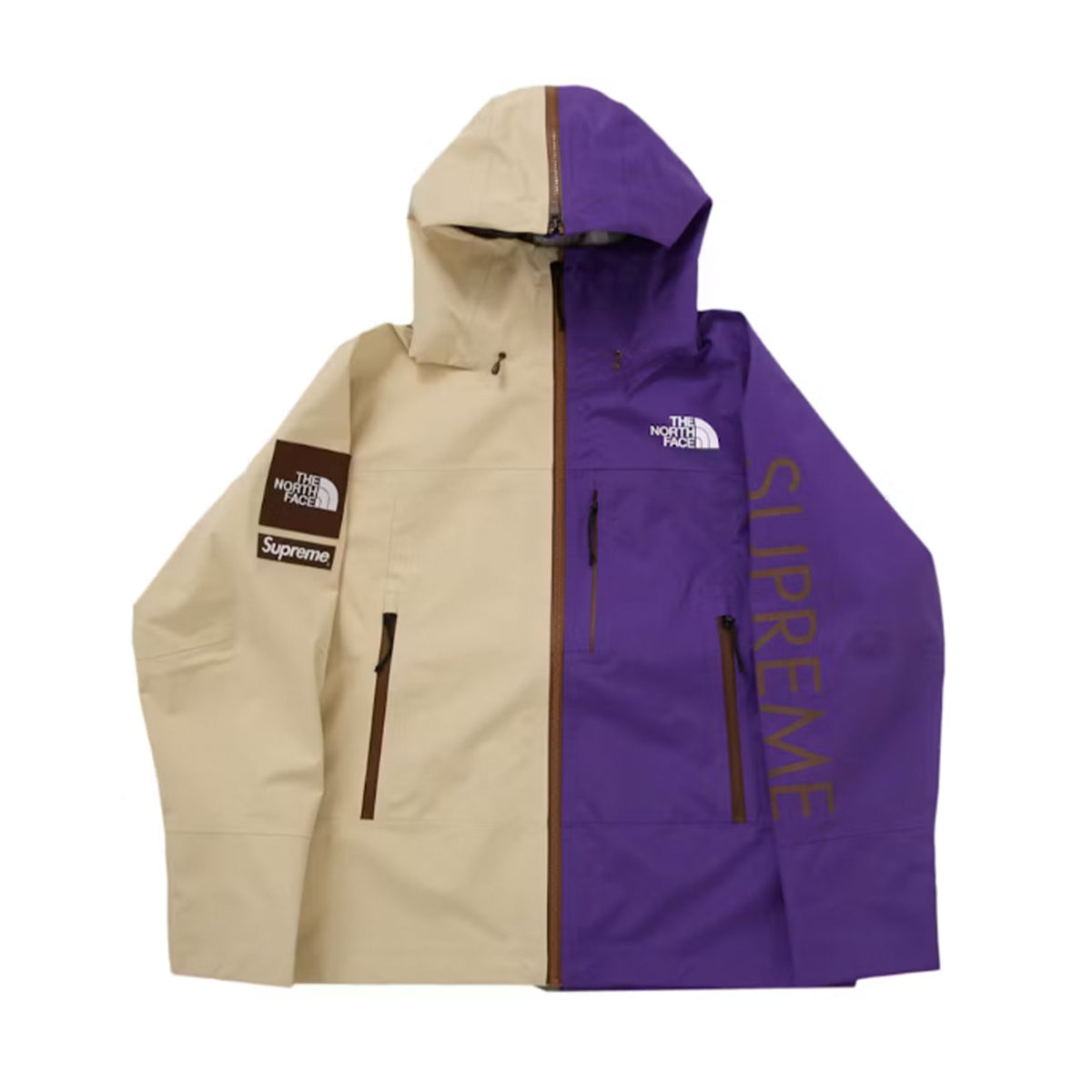 Supreme x The North Face Split Taped Seam Shell Jacket 'Tan'
