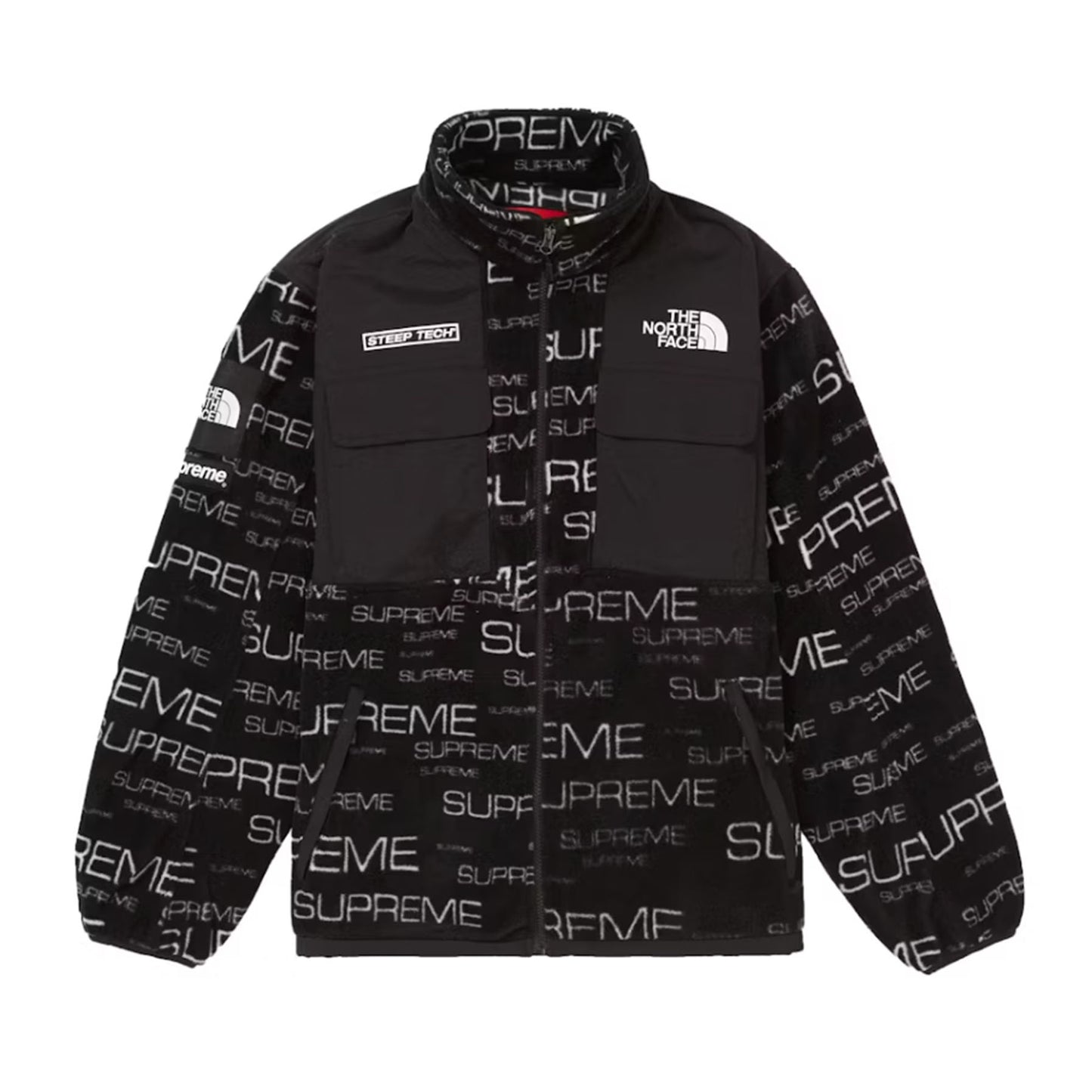 Supreme The North Face Steep Tech Fleece Jacket Black