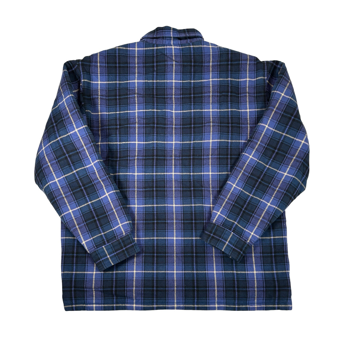 Supreme Thermal Lined Zip Up Flannel Shirt Blue [USED] - L (Used)