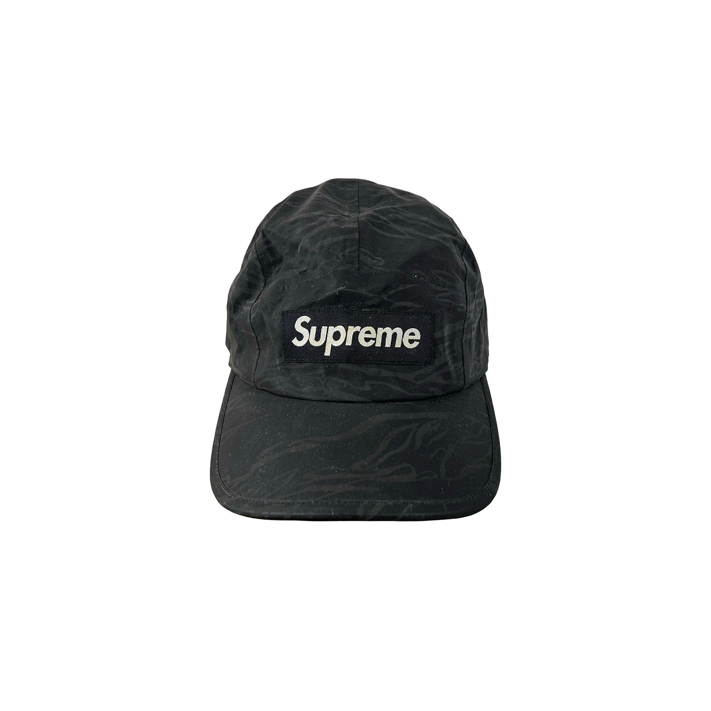 2022 Supreme Tiger Camo Reflective Camp Cap 'Black' [USED]