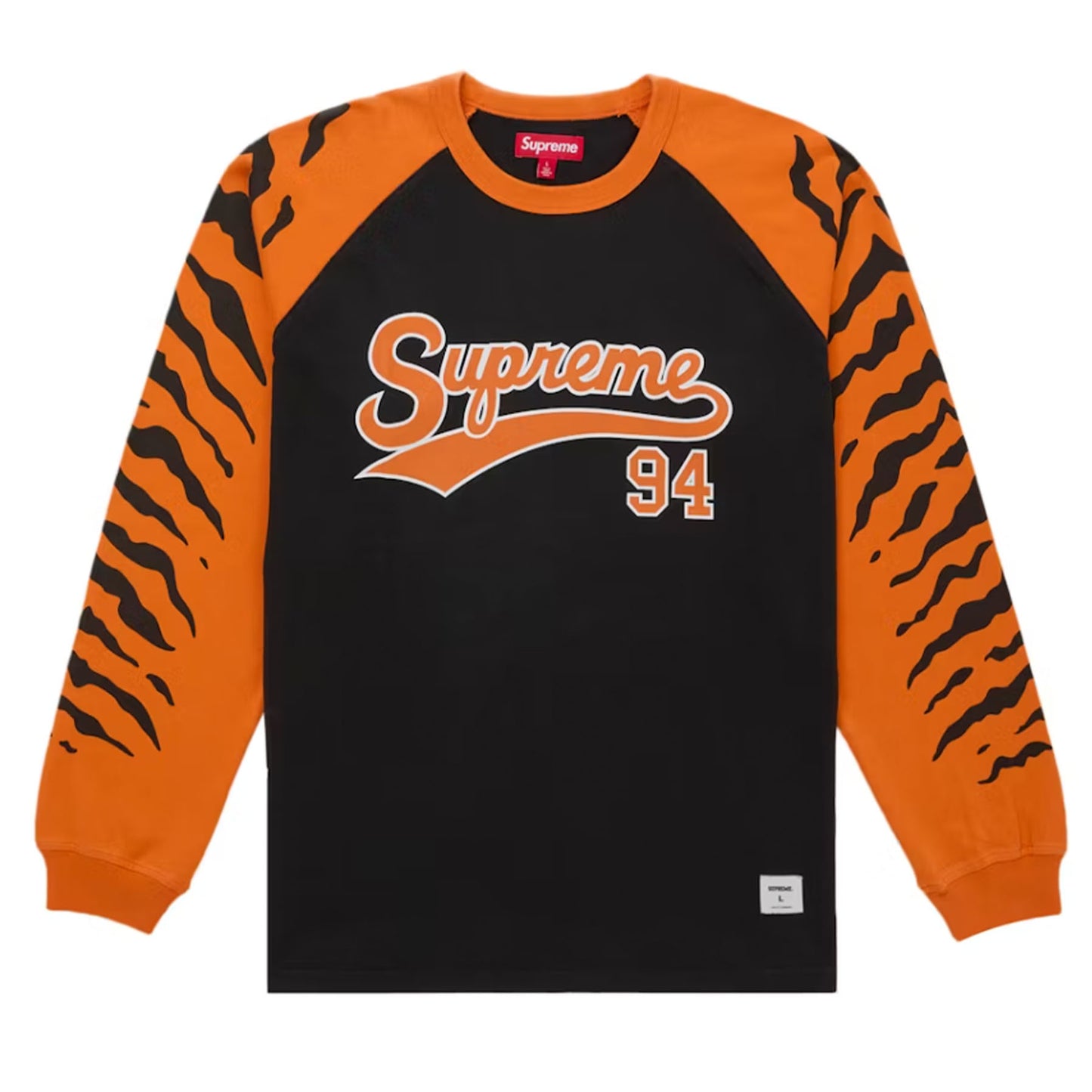 Supreme Tiger Raglan L/S Top Black