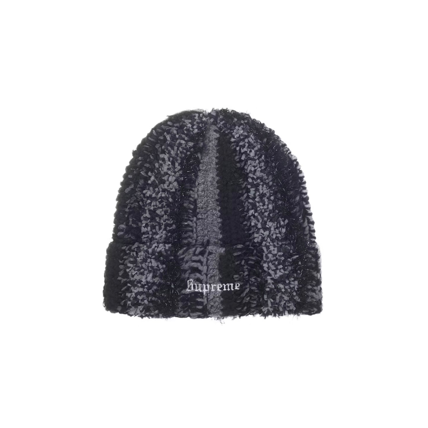 Supreme Tinsel Stripe Beanie Black