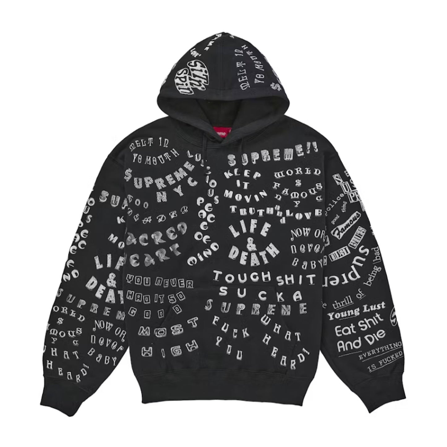 Supreme Too Deadly Hooded Sweatshirt Black