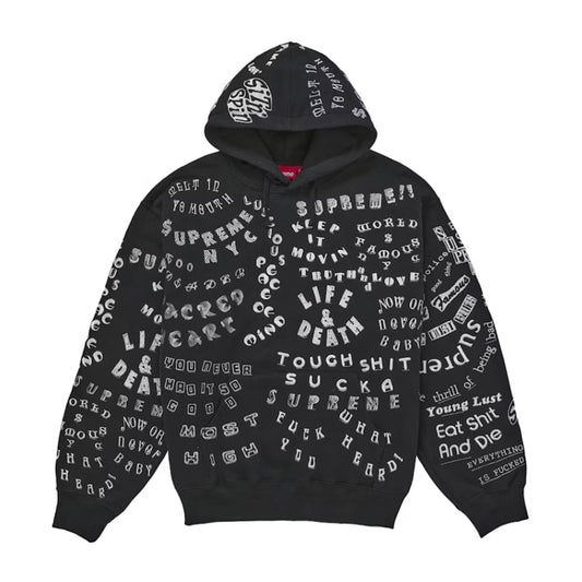 Supreme Too Deadly Hooded Sweatshirt Black