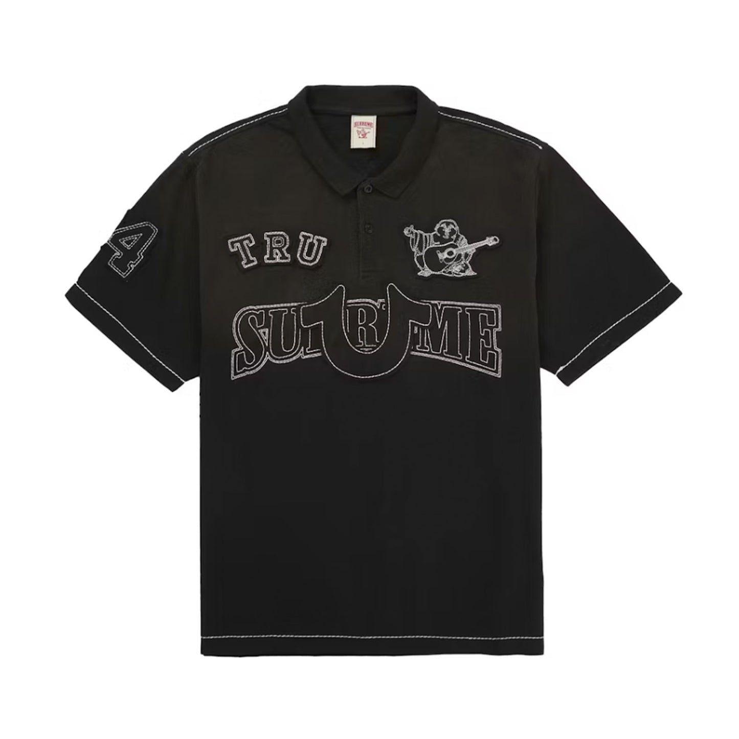 Supreme True Religion Applique Polo Black