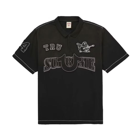 Supreme True Religion Applique Polo Black