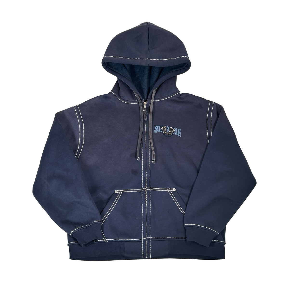 Supreme True Religion Zip Up Hooded Sweatshirt (FW25) Navy [USED] - M (Used)