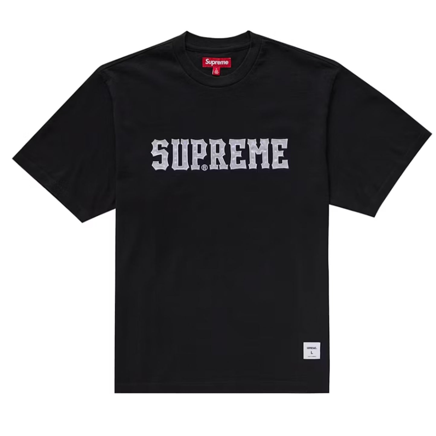 Supreme Twill Applique S/S Top Black [USED] - L (Used)