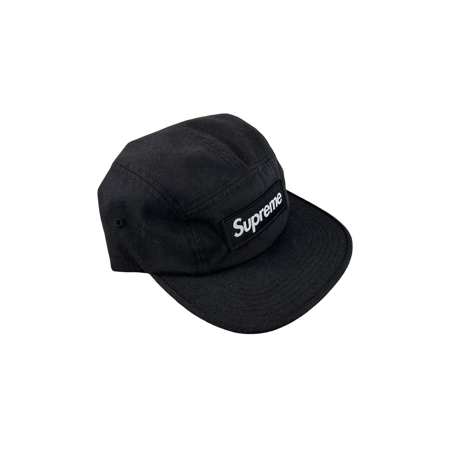 Supreme Washed Chino Twill Camp II Cap (SS24) Black [USED] - OS (Used)