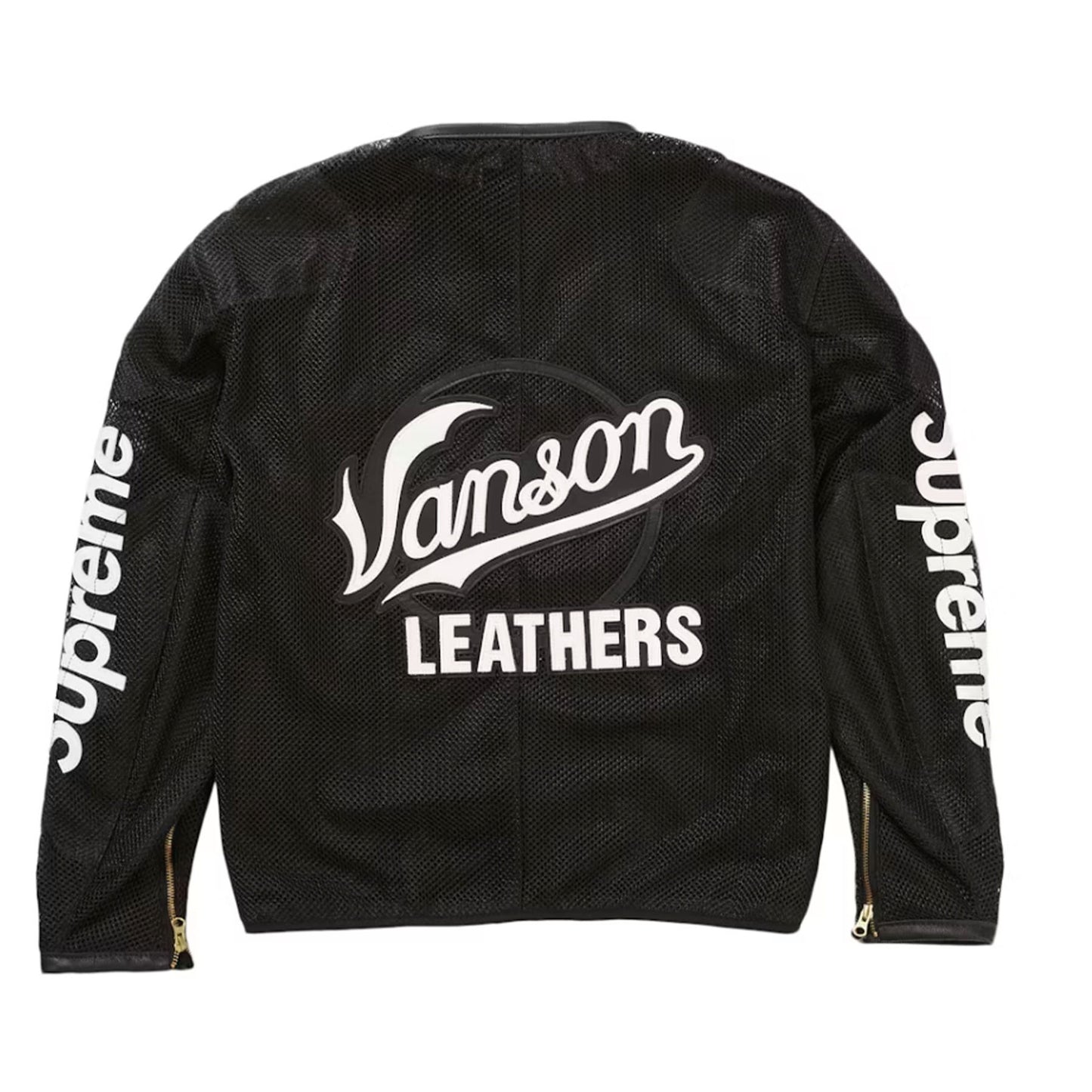 Supreme Vanson Leathers Cordura Mesh Jacket Black [USED] - XL (Used)