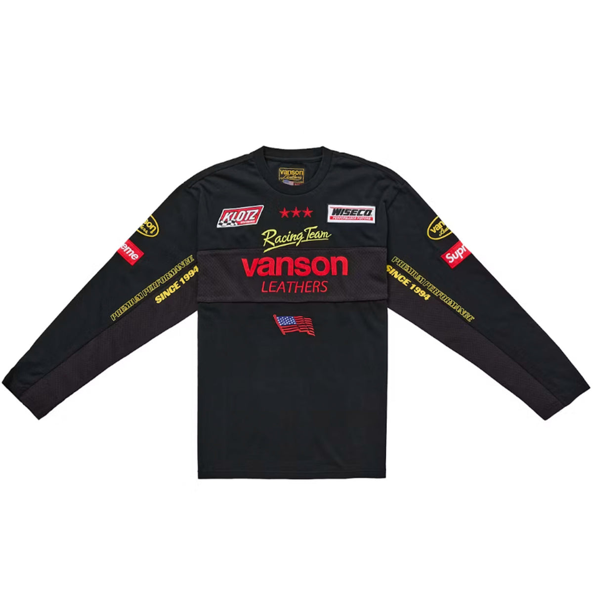 Supreme Vanson Leathers L/S Top Black